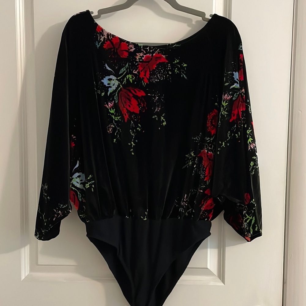 Free People Floral Bodysuit